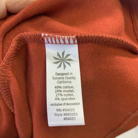 Athena Dress long sleeve Celebration zippers pockets V neck pullover orange Var - Picture 7 of 16